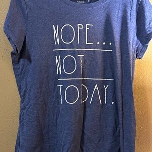 Casual Blue Graphic Tee